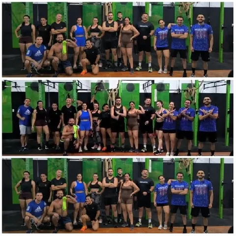 Athletic Group Posing in Gym