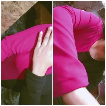 Close-Up of Pink Top and Hand