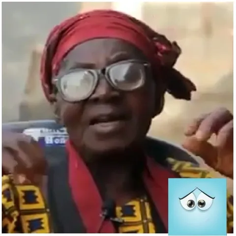Older Person Gesturing with Cartoon