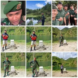 Military Group Posing Outdoors