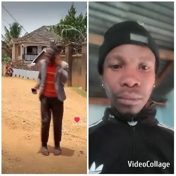 Person on Dirt Road with Phone