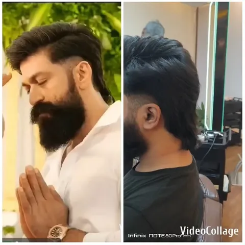 Stylish Men with Beards in Split Image