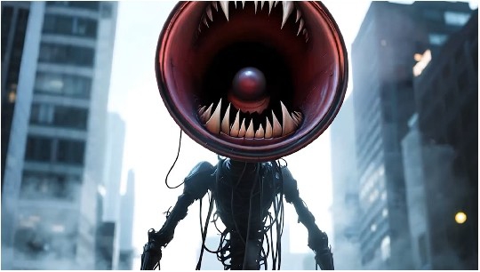 Surreal Robotic Creature in City