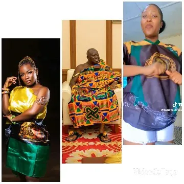 Three People in Colorful Attire