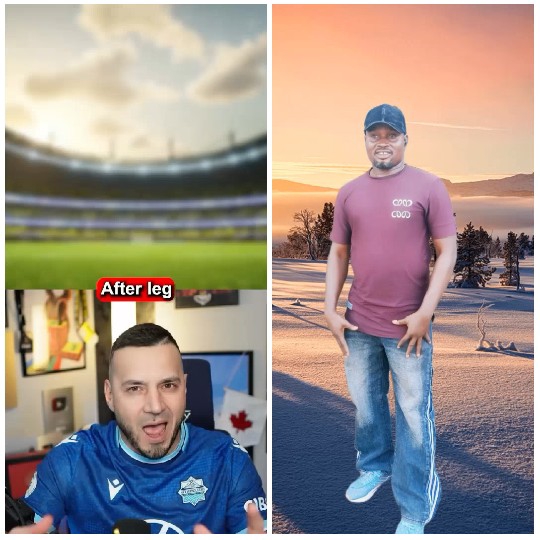 Stadium Blur and Snowy Landscape