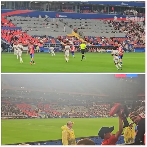 Soccer Match in Stadium