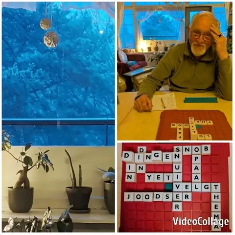 Elderly Man Working on Puzzle