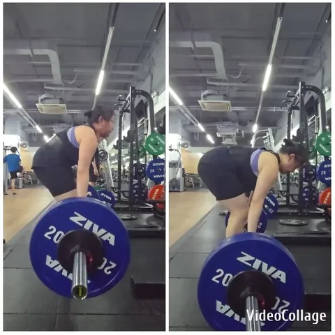 Woman Lifts Weights in Gym