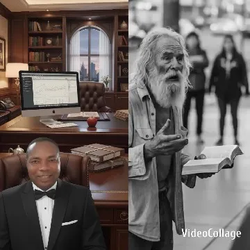 Tuxedo Man at Office Desk