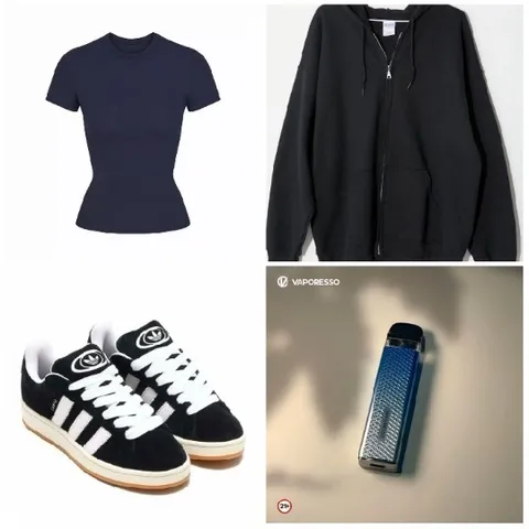 Outfits and Vaping Device Display
