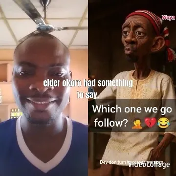 Smiling Individual and Animated Elder