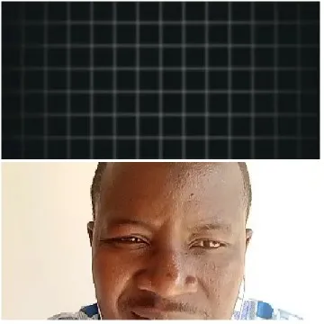 Grid Pattern and Close-up Portrait