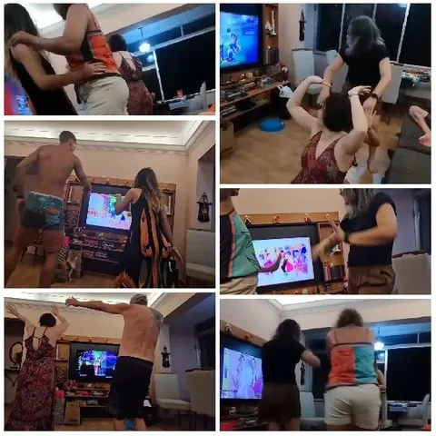 Playful Indoor Activity in Living Room