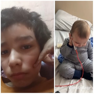 Young Person and Baby with Phone