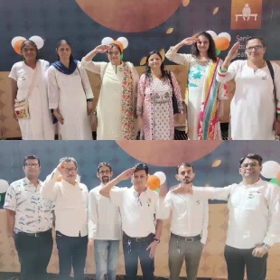 Groups Posing in Celebratory Setting