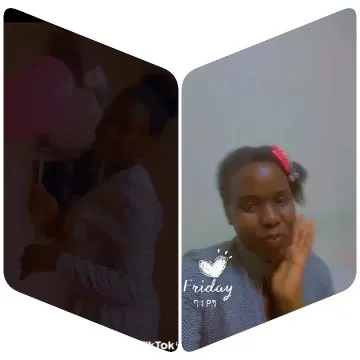 Smiling with Pink Balloons