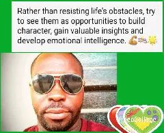 Motivational Text with Man in Sunglasses