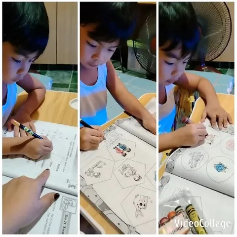 Child Drawing in Indoor Setting