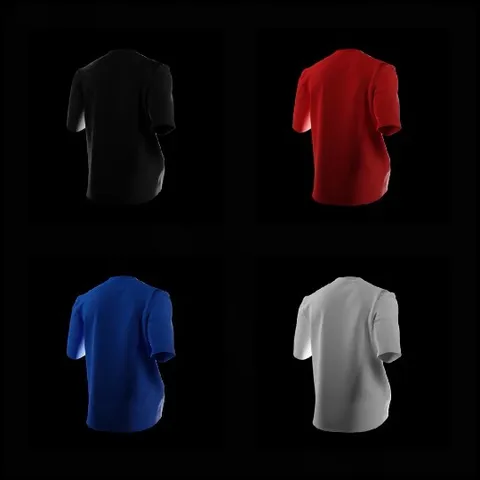Colorful T-Shirts on Black Squares