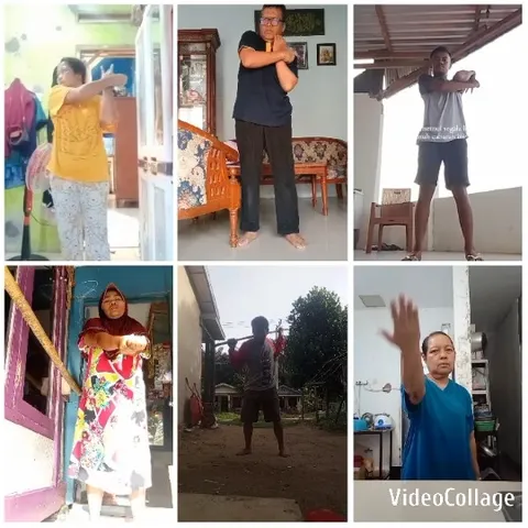Individuals Performing Exercises Outdoors