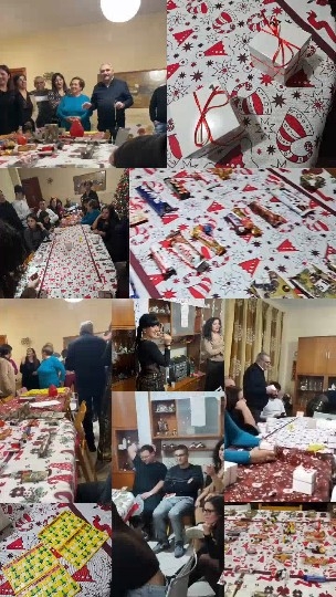 Holiday Gathering Around a Table