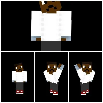Minecraft Character in Three Poses