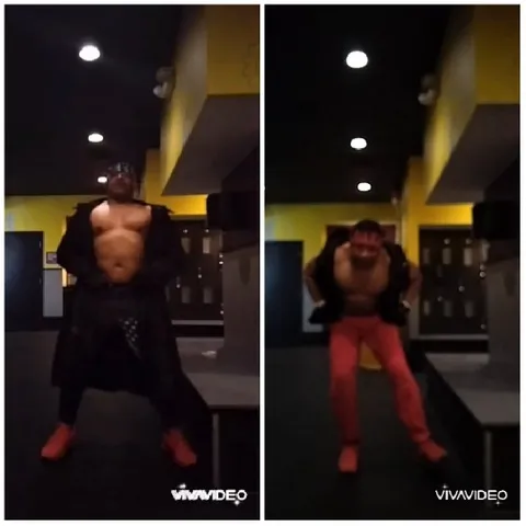 Person Posing in Locker Room