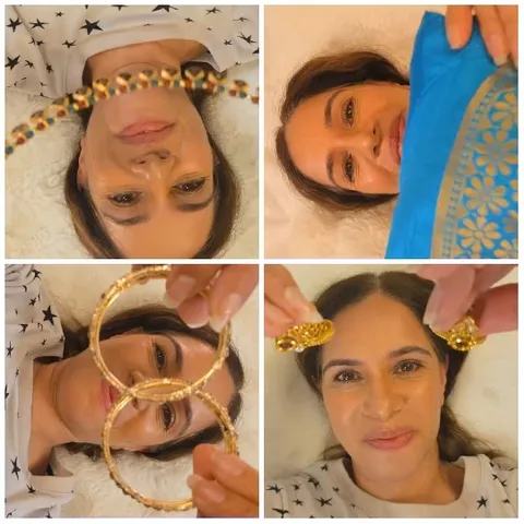 Woman Displaying Jewelry Items