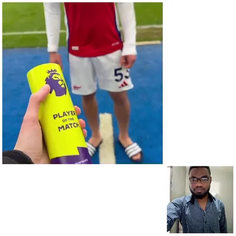 Celebrating Player of the Match
