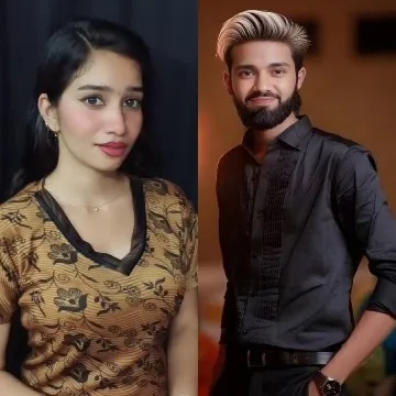 Woman and Man Side by Side