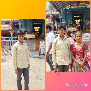 Boy Outside Temple with Friend