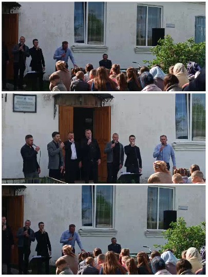 Group Gathering by Building Entrance