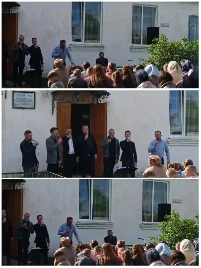 Group Gathering by Building Entrance