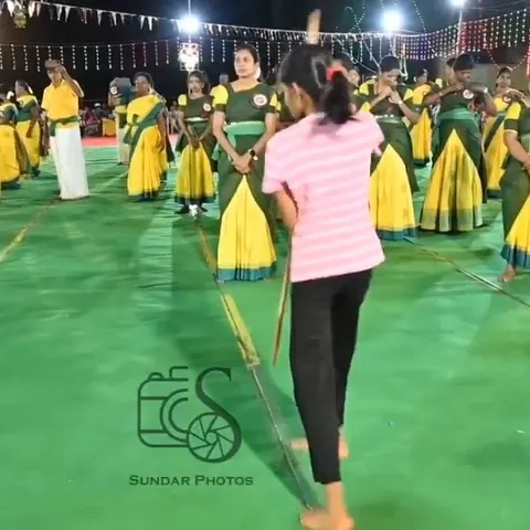 Cultural Event with Stick Martial Arts