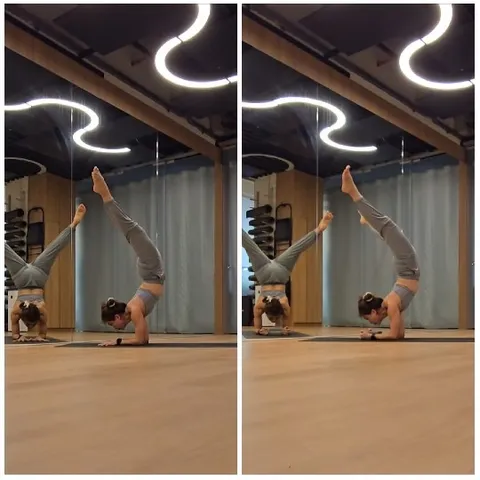 Yoga Pose in Studio Environment