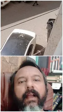 Street View and Man with Books