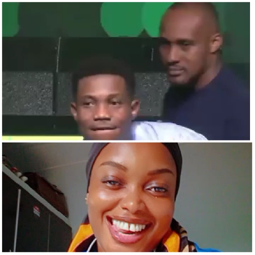 Two Men and a Smiling Woman