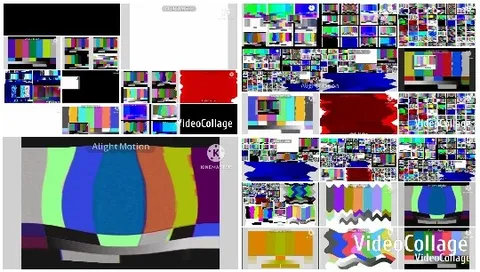 Colorful Test Pattern Images Displayed