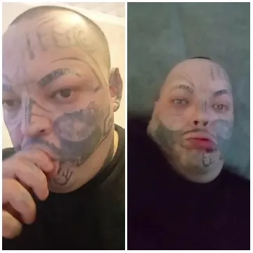 Tattoos and Expressions in Split Image