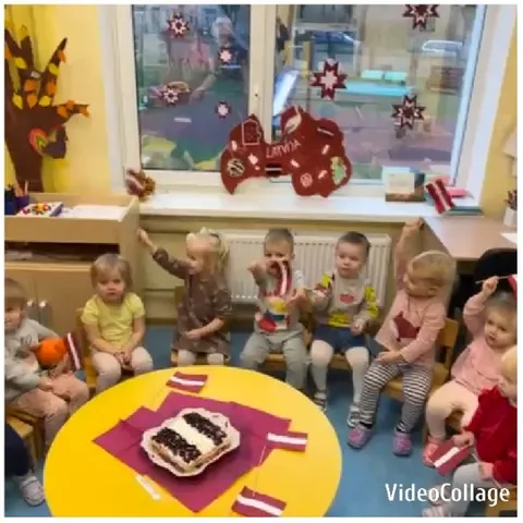 Children's Celebration with Colorful Cakes