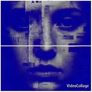 Face Made of Newspaper Fragments