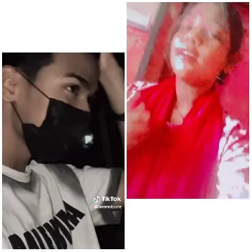 Masked Person and Blurry Selfie