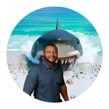 Shark Emerges From Digital Ocean