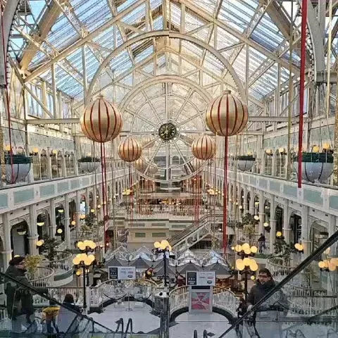 Large Mall with Glass Ceiling