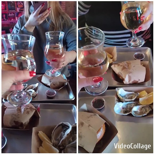 Cheers with Food and Drinks