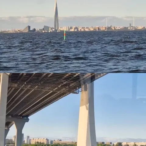 Cityscape and Bridge Under Structure