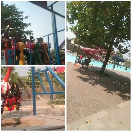 Children at Amusement Park Rides