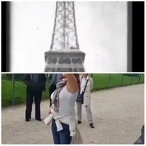 Eiffel Tower and Outdoor Selfie