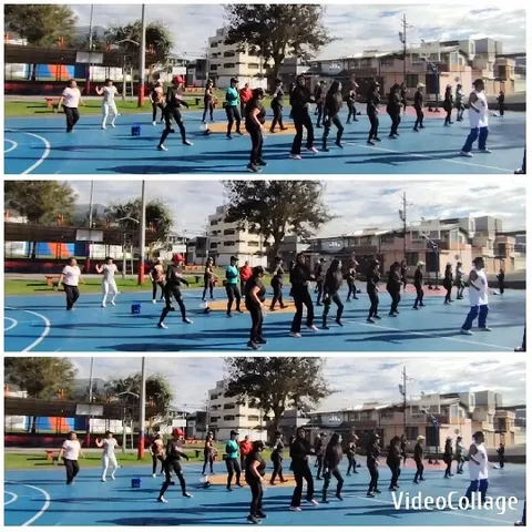 Group Exercise on Outdoor Court