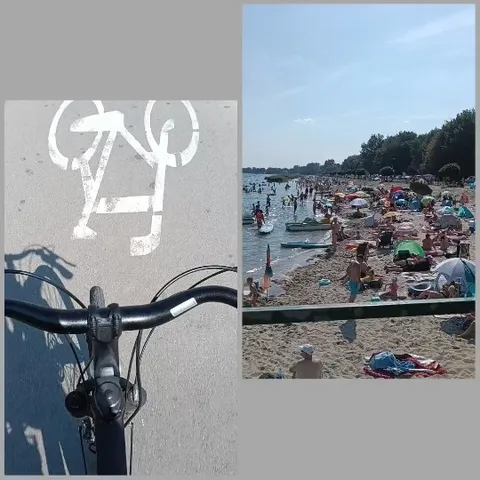 Bicycle Path to Crowded Beach